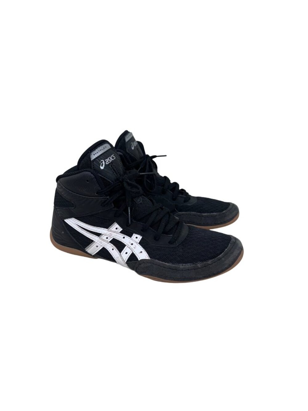 Asics Matflex 7 Black Lace Up Athletic Wrestling Shoes 1081A051 Mens size 6.5